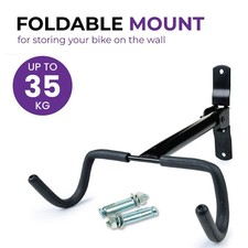 Bike Bicycle Wall Mounted Rack Storage Hanger Holder Hook Folding Space Saver