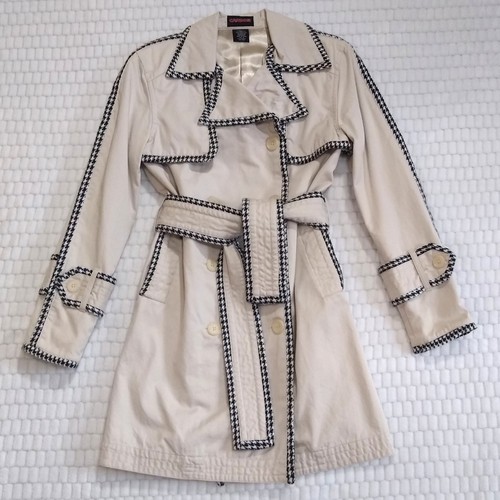 Khaki trench coat black - black, and