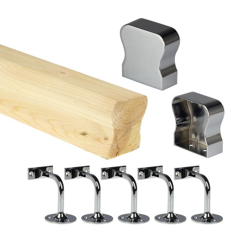 Pine wall mounted handrail - pine,