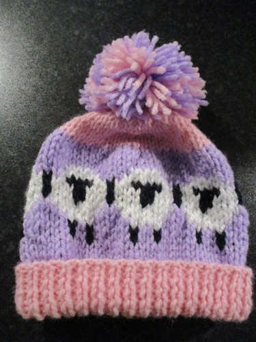 New hand knitted baby - hand, hat