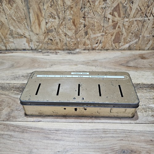 Vintage metal thrift money box - vintage,