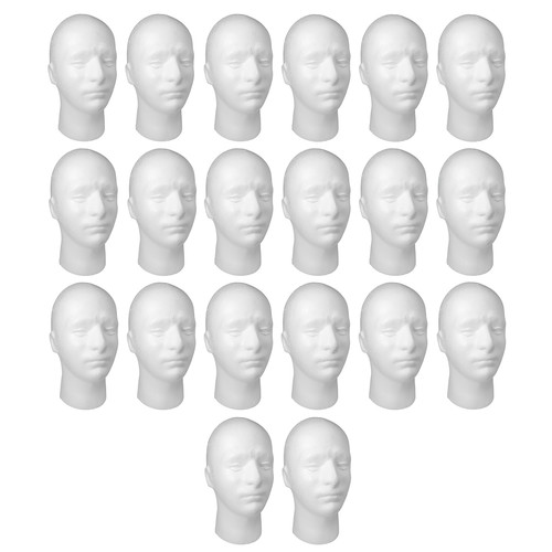 20pcs male mannequin head for - 20pcs,