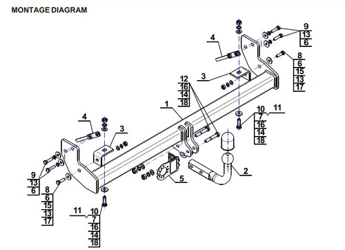 Swan neck tow - swan,