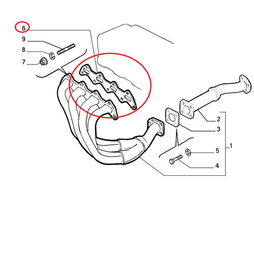 Sealing gasket exhaust pipe - gasket,