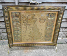 Vintage Large Brass & Wood