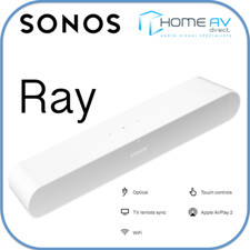 Sonos Ray Soundbar White Bass Reflex Works with TV,  Sonos app, Apple AirPlay