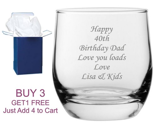 Personalised whisky glass - personalised,