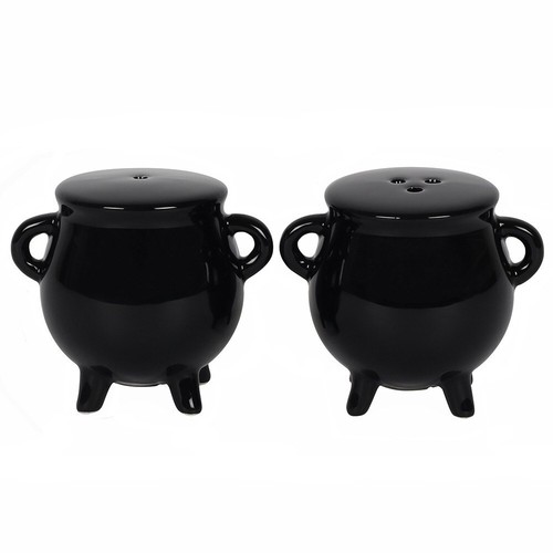 Black cauldron cruet set - cauldron,