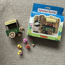 Sylvanian Families Flower Cart With Box Tomy Florist stall trolley wagon