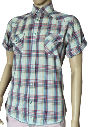Topman plaid western snap - plaid,