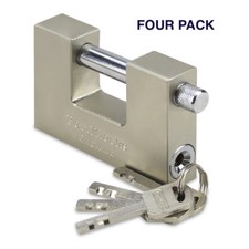 HEAVY DUTY STEEL CONTAINER/SHUTTER PADLOCK 90MM (10 PACK) ** KEYED ALIKE **
