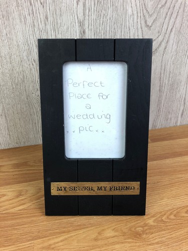 Black wooden photo frame - black, with