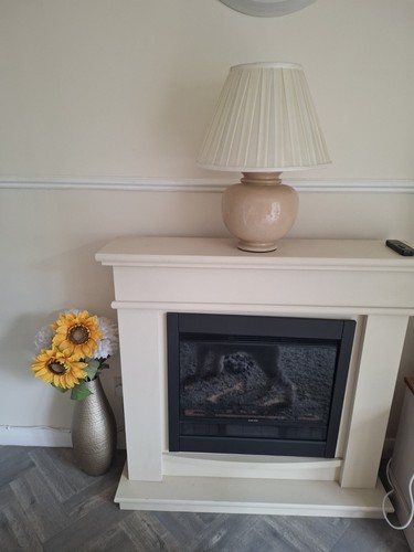 Wood fireplace surround with - fireplace,