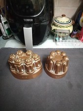 Two Victorian Copper Jelly Moulds NosM404& M621 6 & 4.5 Inches