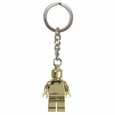 Classic LEGO Minifigure Keyring Gold Minifig Keychain 850807 Collectable