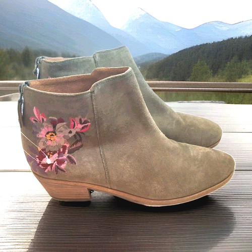 Joules embroidered heel suede - joules,