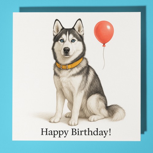 Siberian husky happy birthday - siberian,