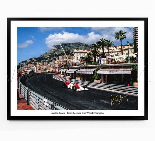 Ayrton senna signed print - senna,
