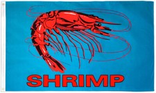 Blue Shrimp Flag 3x5ft Seafood