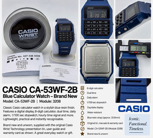 Casio 53wf digital - casio, ca-53wf-2b
