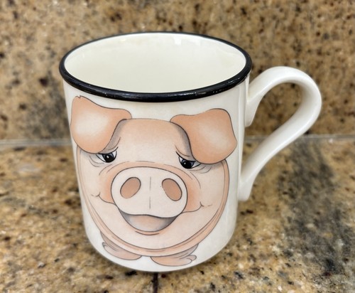 Vintage pig mug arthur - mug, wood
