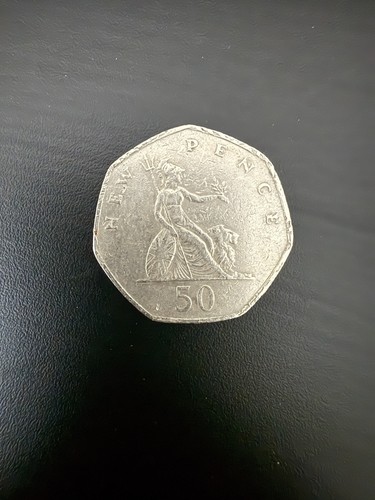 British 1969 fifty pence - 1969,,