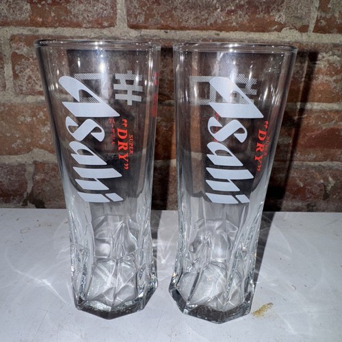 Asahi half pint glasses - pint, glasses,