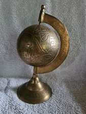 Brass world globe