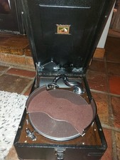 HMV His Master’s Voice Model 102 Portable Gramophone Antique Used 