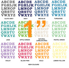 IRON ON Die Cut Fabric LETTERS