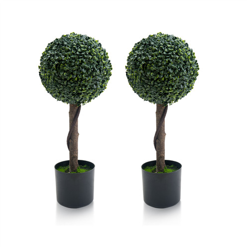 2pcs artificial boxwood potted - artificial,