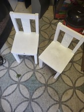 2x IKEA kritter Chairs White