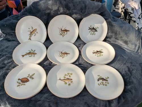 Figgjo flint small fish plates - flint,