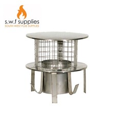 Pot Hanging Cowl with Bird Guard For Flexible Flue Chimney Liner 5" to 8" Stove