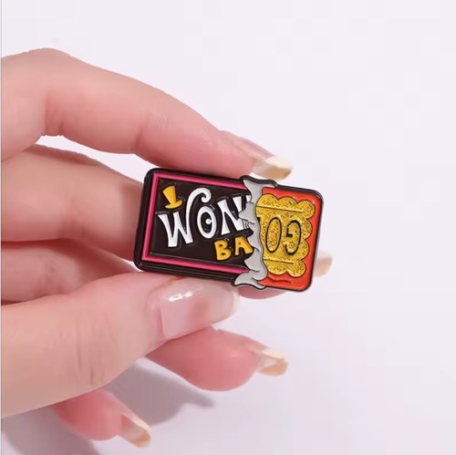 Wonka bar metal pin badge - bar,