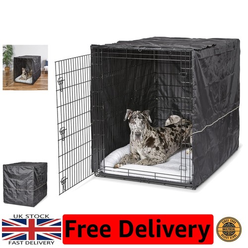 Xxl black dog crate cover - xxl,
