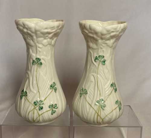 Belleek pottery pair - pottery,