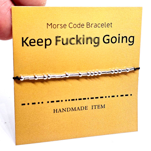 Morse code bracelet keep - keep, fuc