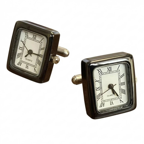 Watch cufflinks rectangular - cufflinks,,