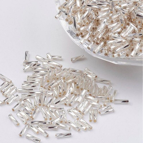 50g bugle beads twisted - bugle,