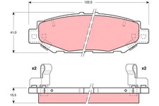 REAR BRAKE PAD SET DISC BRAKE