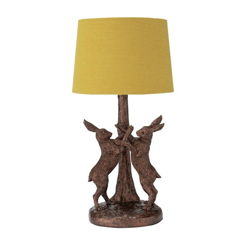 Hare table lamp - table, bronze