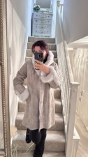 Luxurious Sheepskin Coat Grey
