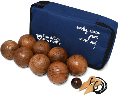 Wooden boules set with carry - set,
