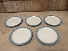 DENBY COLONIAL BLUE 5 X SALAD DESSERT PLATES USED