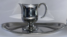 ALFRA ALESSI ITALIAN STAINLESS STEEL SERVING TRAY AND CREAMER