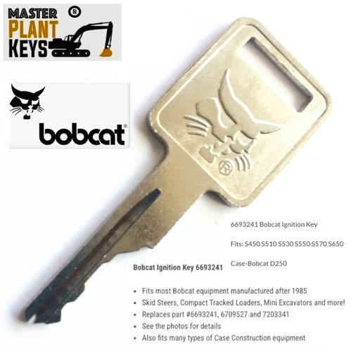 Bobcat ignition key fits skid - ignition,