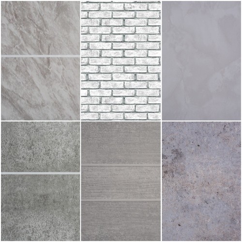 Grey bathroom 8mm wall panels - bathroom,