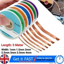 Solder Remover Wick 1mm/2.5mm/3mm-4mm Desoldering Braid Solder Wire Repair -3mtr