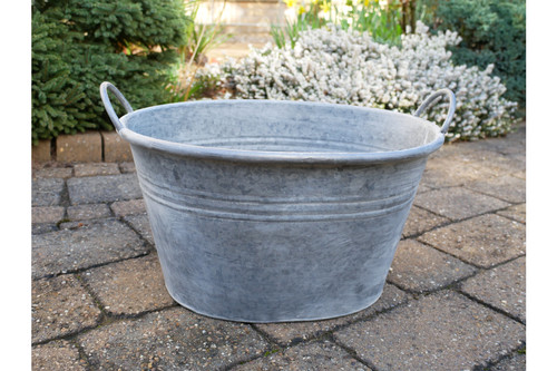 Galvanised plant pot garden - galvanised,